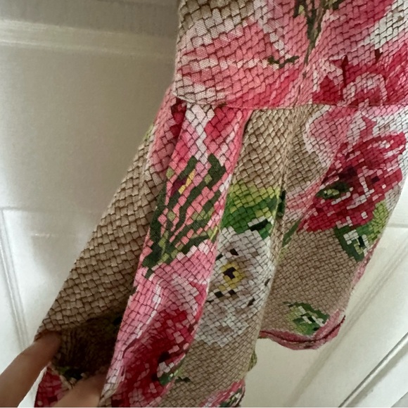 NWOT FARM Rio Womens Floral Open Crossed Back Strap Frills Romper - S - Picture 16 of 16